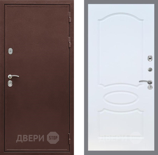Входная металлическая Дверь Рекс (REX) 5 металл 3 мм FL-128 Белый ясень
