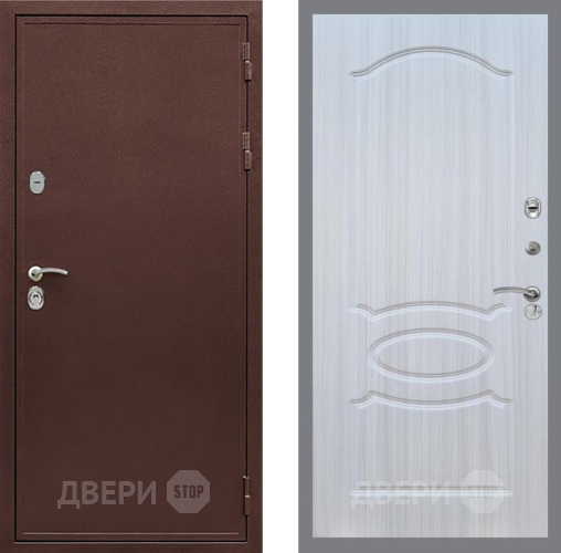 Входная металлическая Дверь Рекс (REX) 5 металл 3 мм FL-128 Сандал белый
