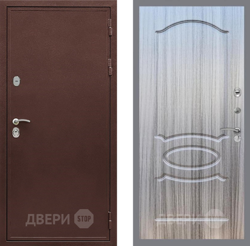 Входная металлическая Дверь Рекс (REX) 5 металл 3 мм FL-128 Сандал грей