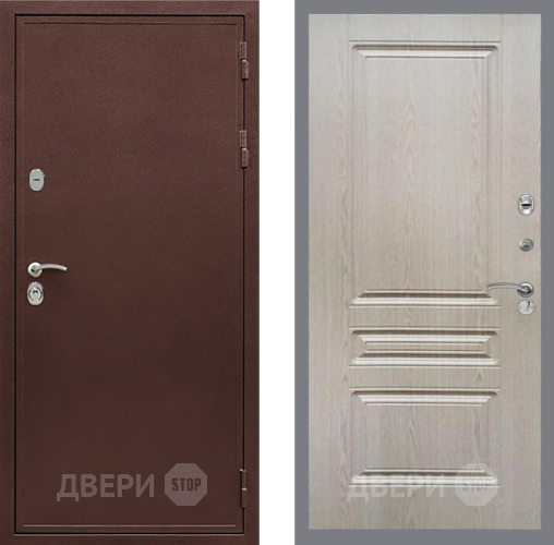Входная металлическая Дверь Рекс (REX) 5 металл 3 мм FL-243 Беленый дуб