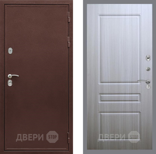 Входная металлическая Дверь Рекс (REX) 5 металл 3 мм FL-243 Сандал белый