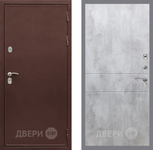 Входная металлическая Дверь Рекс (REX) 5 металл 3 мм FL-290 Бетон светлый