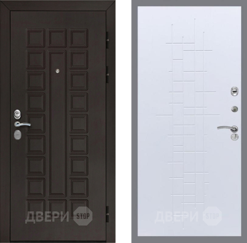 Входная металлическая Дверь Рекс (REX) Сенатор Cisa FL-289 Белый ясень