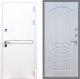 Входная металлическая Дверь Стоп Лайн Вайт ФЛ-128 Сандал белый
