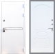 Входная металлическая Дверь Стоп Лайн Вайт ФЛ-128 Белый ясень