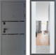 Входная металлическая Дверь Дверной континент Диамант Дизайн ФЛЗ-1 Зеркало Белое дерево