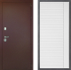 Входная металлическая Дверь Дверной континент Рубикон Медь Дизайн ФЛ-757 Белое Стекло Софт милк