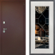 Входная металлическая Дверь Дверной континент Рубикон Медь Дизайн ФЛ-Тиффани Зеркало Белое дерево