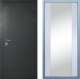 Входная металлическая Дверь Дива МД-40 Титан Д-15 Зеркало Белый