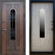Входная металлическая Дверь Престиж TERMO с терморазрывом Лацио Дуб с окном и ковкой Бетон светлый