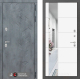 Входная металлическая Дверь Лабиринт (LABIRINT) Бетон Зеркало 19 Белый софт