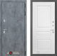 Входная металлическая Дверь Лабиринт (LABIRINT) Бетон 03 Белый софт