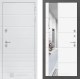 Входная металлическая Дверь Лабиринт (LABIRINT) Трендо Зеркало 19 Белый софт