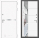 Входная металлическая Дверь Лабиринт (LABIRINT) Лайн White Зеркало 19 Белый софт