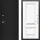 Входная металлическая Дверь Лабиринт (LABIRINT) Classic шагрень черная 26 Белый (RAL-9003)