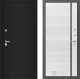 Входная металлическая Дверь Лабиринт (LABIRINT) Classic шагрень черная 22 Белый софт