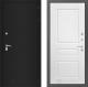 Входная металлическая Дверь Лабиринт (LABIRINT) Classic шагрень черная 03 Белый софт