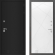 Входная металлическая Дверь Лабиринт (LABIRINT) Classic шагрень черная 24 Белый софт