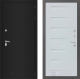 Входная металлическая Дверь Лабиринт (LABIRINT) Classic шагрень черная 14 Дуб кантри белый горизонтальный