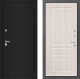Входная металлическая Дверь Лабиринт (LABIRINT) Classic шагрень черная 03 Сандал белый