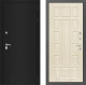 Входная металлическая Дверь Лабиринт (LABIRINT) Classic шагрень черная 12 Беленый дуб