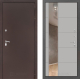 Входная металлическая Дверь Лабиринт (LABIRINT) Classic антик медь Зеркало 19 Грей софт