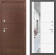 Входная металлическая Дверь Лабиринт (LABIRINT) Термо Лайт Зеркало 19 Белый софт