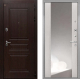 Входная металлическая Дверь Интекрон (INTECRON) Брайтон Тиковое Дерево ФЛЗ-516 Зеркало Сосна белая