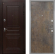 Входная металлическая Дверь Интекрон (INTECRON) Брайтон Тиковое Дерево Гладкая Гранж