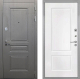 Входная металлическая Дверь Интекрон (INTECRON) Брайтон Графит КВ-2 Белый матовый