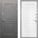 Входная металлическая Дверь Интекрон (INTECRON) Брайтон Графит ФЛ-243 Белый матовый