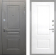 Входная металлическая Дверь Интекрон (INTECRON) Брайтон Графит Альба Роял Вуд белый