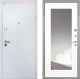 Входная металлическая Дверь Интекрон (INTECRON) Колизей White ФЛЗ-120-М Зеркало Белый матовый