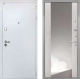 Входная металлическая Дверь Интекрон (INTECRON) Колизей White ФЛЗ-516 Зеркало Сосна белая