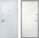 Входная металлическая Дверь Интекрон (INTECRON) Колизей White Гладкая Дуб сильвер поперечный