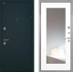 Входная металлическая Дверь Интекрон (INTECRON) Греция ФЛЗ-120-М Зеркало Белый матовый