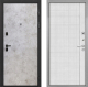 Входная металлическая Дверь Интекрон (INTECRON) Профит Black Мрамор Светлый В-07 с молдингом Лофт белый