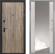Входная металлическая Дверь Интекрон (INTECRON) Профит Black Дуб Турин ФЛЗ-516 Зеркало Сосна белая