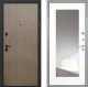 Входная металлическая Дверь Интекрон (INTECRON) Профит Black Венге Коричневый ФЛЗ-120-М Зеркало Белый матовый