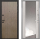 Входная металлическая Дверь Интекрон (INTECRON) Профит Black Венге Коричневый ФЛЗ-516 Зеркало Сосна белая
