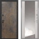 Входная металлическая Дверь Интекрон (INTECRON) Профит Black Гранж ФЛЗ-516 Зеркало Сосна белая