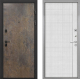 Входная металлическая Дверь Интекрон (INTECRON) Профит Black Гранж В-07 с молдингом Лофт белый