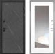 Входная металлическая Дверь Интекрон (INTECRON) Профит Black Гранит Лава Оникс ФЛЗ-120-М Зеркало Белый матовый