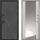 Входная металлическая Дверь Интекрон (INTECRON) Профит Black Гранит Лава Оникс ФЛЗ-516 Зеркало Сосна белая