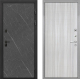 Входная металлическая Дверь Интекрон (INTECRON) Профит Black Гранит Лава Оникс В-07 с молдингом Сандал белый