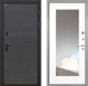 Входная металлическая Дверь Интекрон (INTECRON) Профит Black Эковенге ФЛЗ-120-М Зеркало Белый матовый