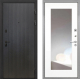 Входная металлическая Дверь Интекрон (INTECRON) Профит Black ФЛ-295 ФЛЗ-120-М Зеркало Белый матовый