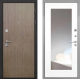 Входная металлическая Дверь Интекрон (INTECRON) Гектор Венге Коричневый ФЛЗ-120-М Зеркало Белый матовый