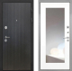 Входная металлическая Дверь Интекрон (INTECRON) Гектор ФЛ-295 ФЛЗ-120-М Зеркало Белый матовый