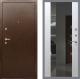 Входная металлическая Дверь Рекс (REX) 1А Медный Антик СБ-16 Зеркало Белый ясень